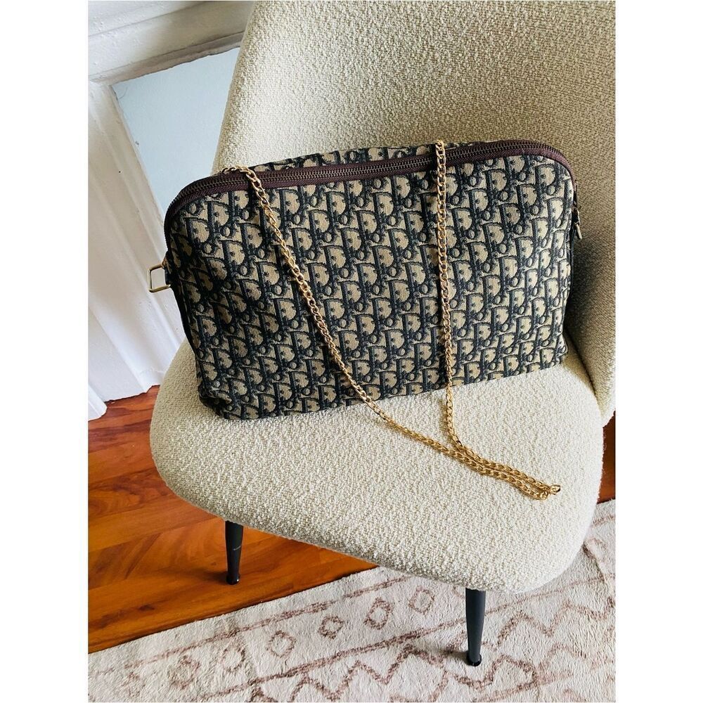 🛍️ Dior Authentic Navy Monogram Trotter  Diorissmo Messenger Crossbody Bag